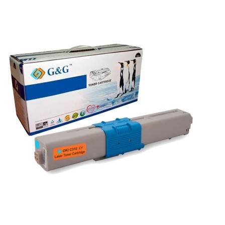 G&G OKI C310 / C510/MC351 / MC361 CYAN CARTUCHO DE TONER GENERICO 44469706