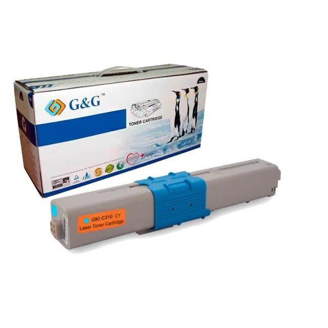 G&G OKI C310 / C510/MC351 / MC361 CYAN CARTUCHO DE TONER GENERICO 44469706