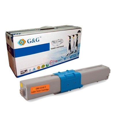 G&G OKI C310 / C510 / MC351 / MC361 AMARILLO CARTUCHO DE TONER GENERICO 44469704