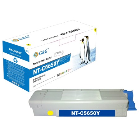 G&G OKI C5650/C5750 AMARILLO CARTUCHO DE TONER GENERICO 43872305