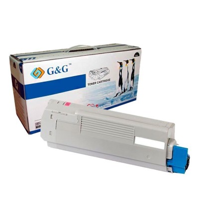 G&G OKI C5800 / C5900 / C5550MFP MAGENTA CARTUCHO DE TONER GENERICO 43324422