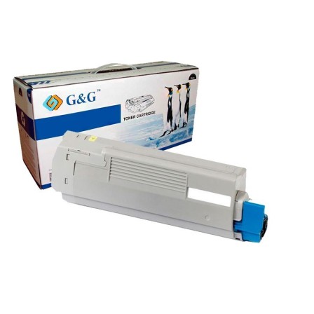 G&G OKI C5800 / C5900 / C5550MFP AMARILLO CARTUCHO DE TONER GENERICO 43324421