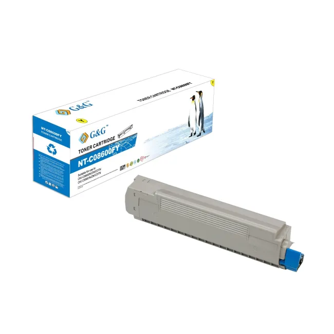 G&G OKI C8600 / C8800 AMARILLO CARTUCHO DE TONER GENERICO 43487709
