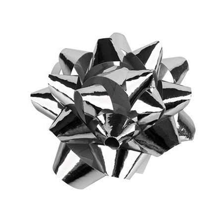 LAZOS LIDERPAPEL FANTASIA MEDIANOS COLOR PLATA METALIZADO