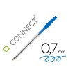 BOLIGRAFO TRANSPARENTE Q-CONNECT AZUL MEDIO KF26039