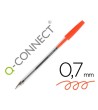 BOLIGRAFO TRANSPARENTE Q-CONNECT ROJO MEDIO KF26041