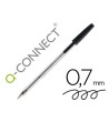 BOLIGRAFO TRANSPARENTE Q-CONNECT NEGRO MEDIO KF26040