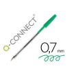 BOLIGRAFO TRANSPARENTE Q-CONNECT VERDE MEDIO KF01043