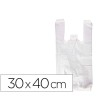 BOLSA CAMISETA RECICLADA 70% BLANCA 50 MC 30X40 CM APTA LEGISLACION...
