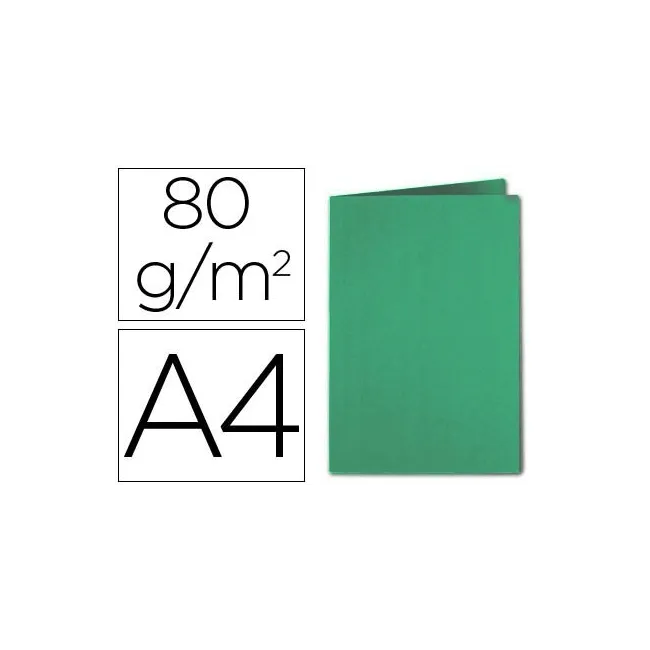 SUBCARPETA CARTULINA EXACOMPTA DIN A4 VERDE OSCURO 80 GR