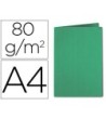 SUBCARPETA CARTULINA EXACOMPTA DIN A4 VERDE OSCURO 80 GR