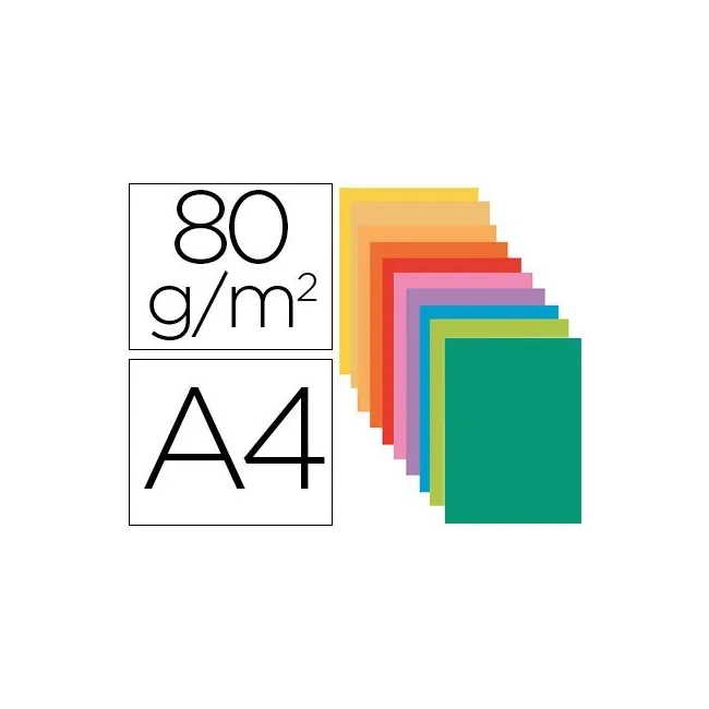 SUBCARPETA PAPEL EXACOMPTA DIN A4 COLORES SURTIDOS 80 GR
