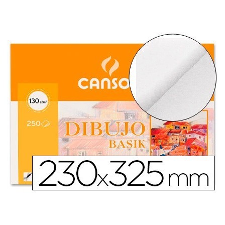 PAPEL DIBUJO BASIK 23X32.5 -130 GR -SIN RECUADRO