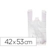 BOLSA CAMISETA RECICLADA 70% BLANCA 50 MC 42X53 CM APTA LEGISLACION...