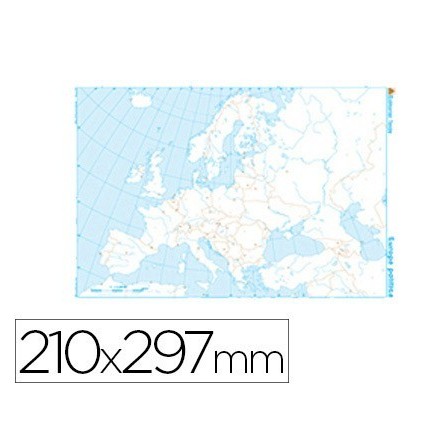 MAPA MUDO TEIDE B/N DIN A4 EUROPA -POLITICO