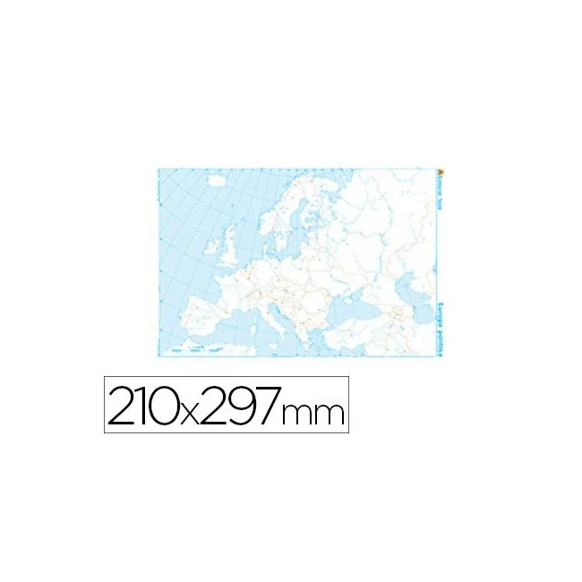MAPA MUDO TEIDE B/N DIN A4 EUROPA -POLITICO