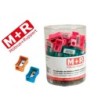 SACAPUNTAS MOR 304 PLASTICO RECTANGULAR 1 USO COLORES SURTIDOS