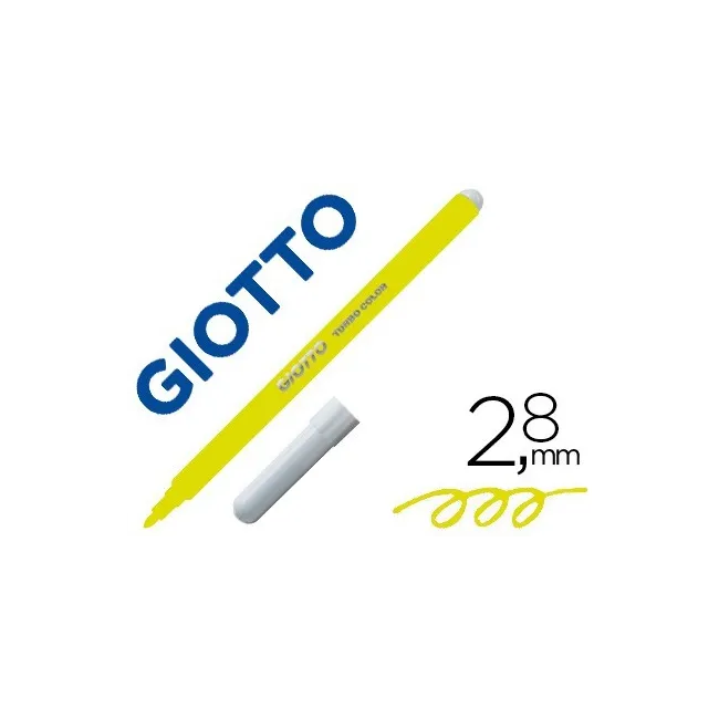 ROTULADOR GIOTTO TURBO COLOR LAVABLE CON PUNTA BLOQUEADA UNICOLOR A...