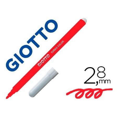 ROTULADOR GIOTTO TURBO COLOR LAVABLE CON PUNTA BLOQUEADA UNICOLOR ROJO