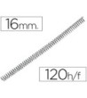 ESPIRAL METALICO YOSAN NEGRO PASO 64 5:1 16 MM CALIBRE 1,20 MM