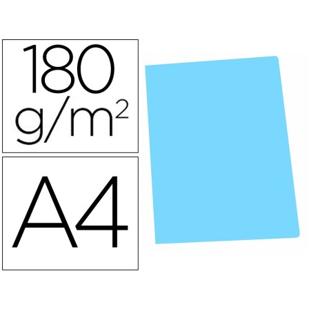 SUBCARPETA CARTULINA GIO DIN A4 CELESTE PASTEL 180 G/M2