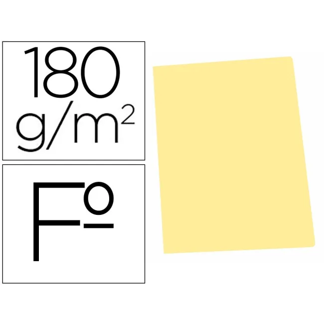SUBCARPETA CARTULINA GIO FOLIO AMARILLO PASTEL 180 G/M2