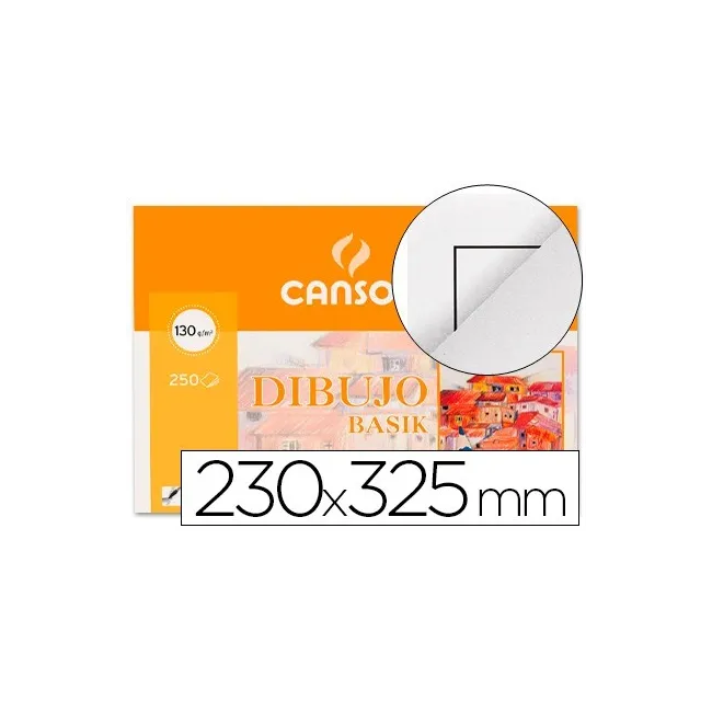 PAPEL DIBUJO BASIK 23X32.5 -130 GR -CON RECUADRO