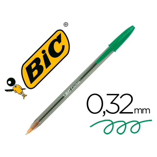 BOLIGRAFO BIC CRISTAL VERDE -UNIDAD