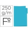 SUBCARPETA CARTULINA GIO FOLIO PESTAÑA IZQUIERDA 250 G/M2 AZUL