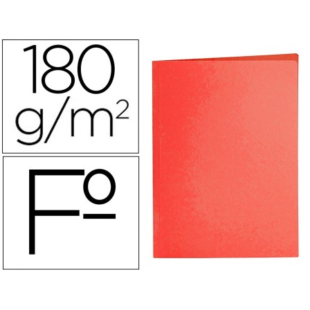SUBCARPETA LIDERPAPEL FOLIO ROJO INTENSO 185G/M2
