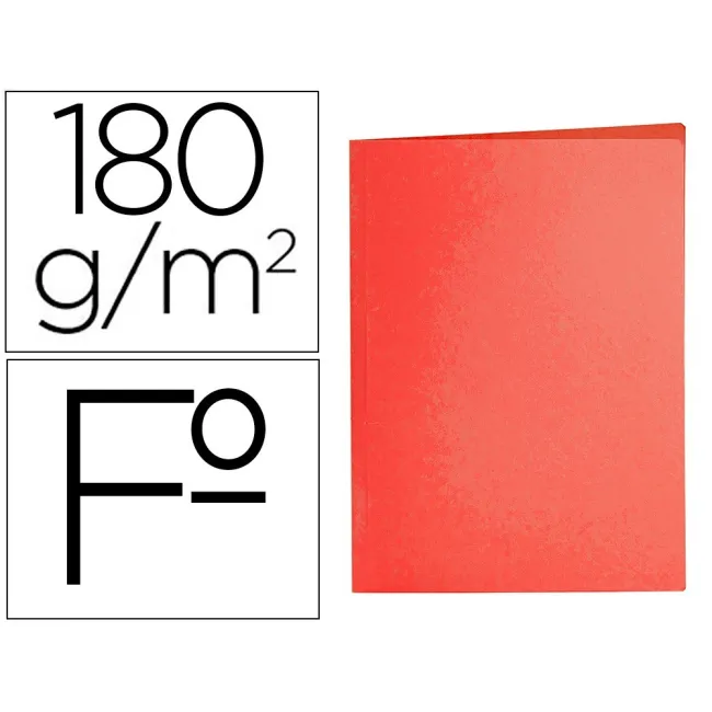 SUBCARPETA LIDERPAPEL FOLIO ROJO INTENSO 185G/M2