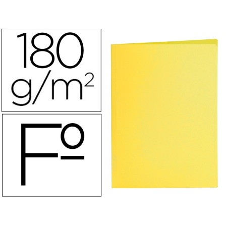 SUBCARPETA LIDERPAPEL FOLIO AMARILLO INTENSO 185G/M2