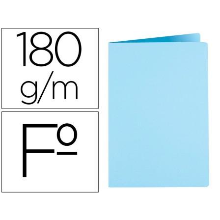 SUBCARPETA LIDERPAPEL FOLIO CELESTE INTENSO 185G/M2