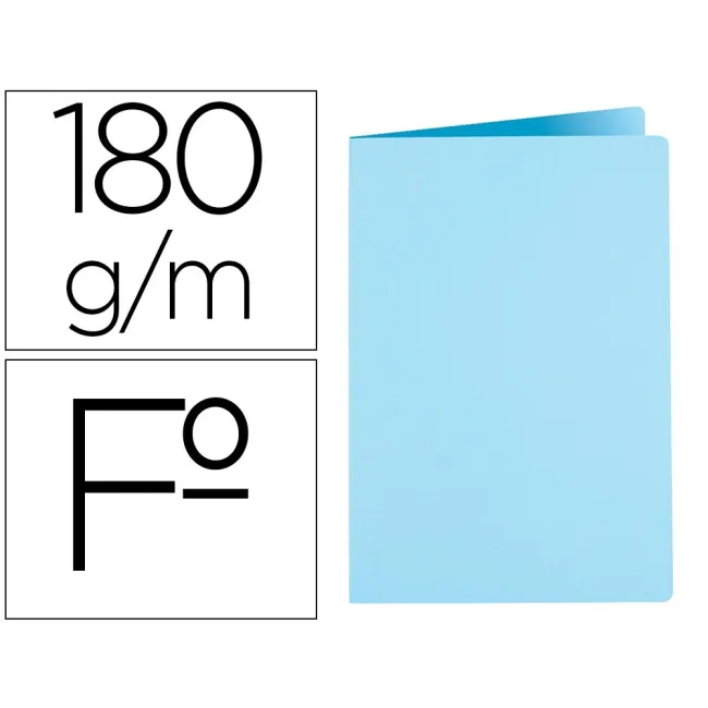 SUBCARPETA LIDERPAPEL FOLIO CELESTE INTENSO 185G/M2