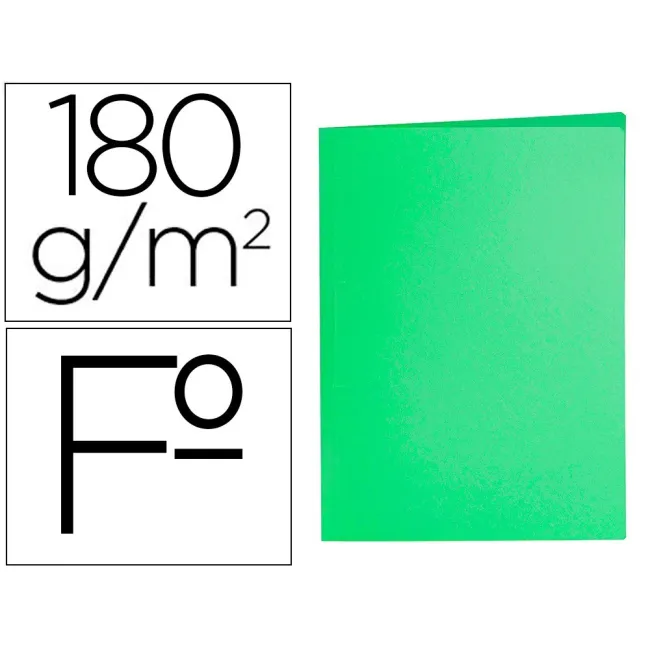SUBCARPETA LIDERPAPEL FOLIO VERDE INTENSO 185G/M2