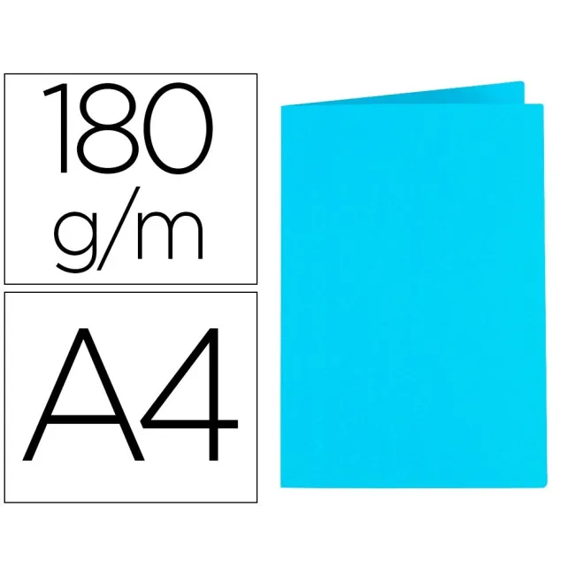SUBCARPETA LIDERPAPEL A4 CELESTE INTENSO 185G/M2