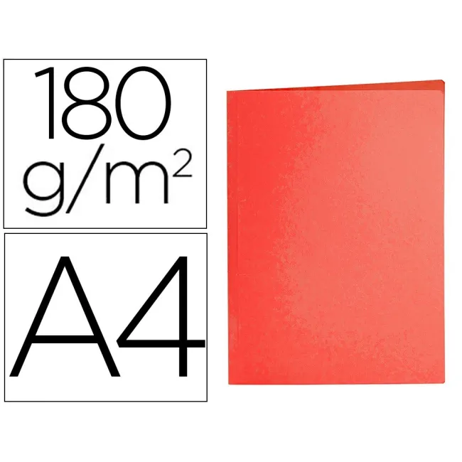 SUBCARPETA LIDERPAPEL A4 ROJO INTENSO 185G/M2