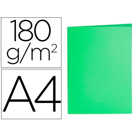 SUBCARPETA LIDERPAPEL A4 VERDE INTENSO 185G/M2