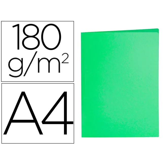 SUBCARPETA LIDERPAPEL A4 VERDE INTENSO 185G/M2
