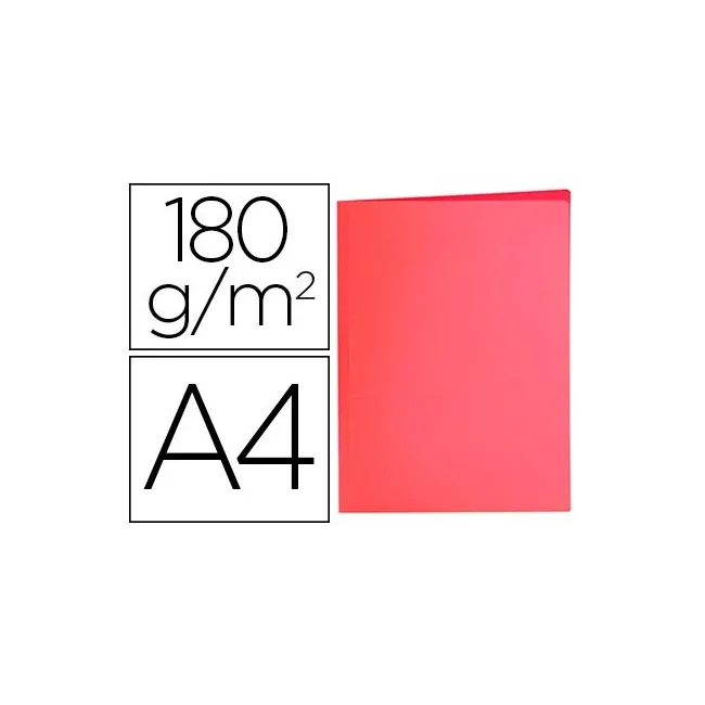 SUBCARPETA LIDERPAPEL A4 ROJO PASTEL 180G/M2