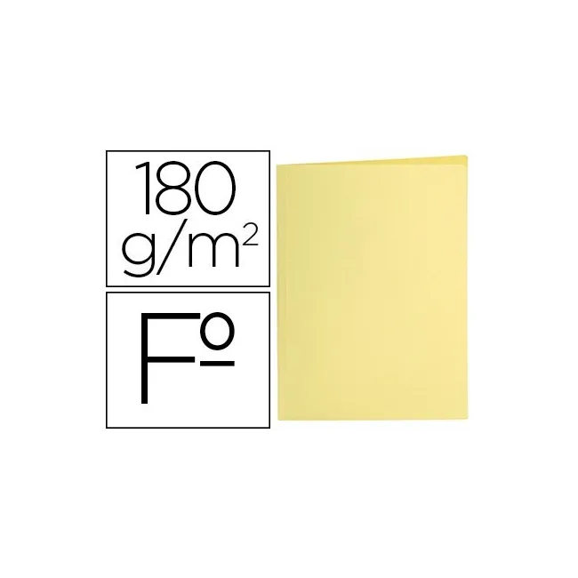 SUBCARPETA LIDERPAPEL FOLIO AMARILLO PASTEL 180G/M2