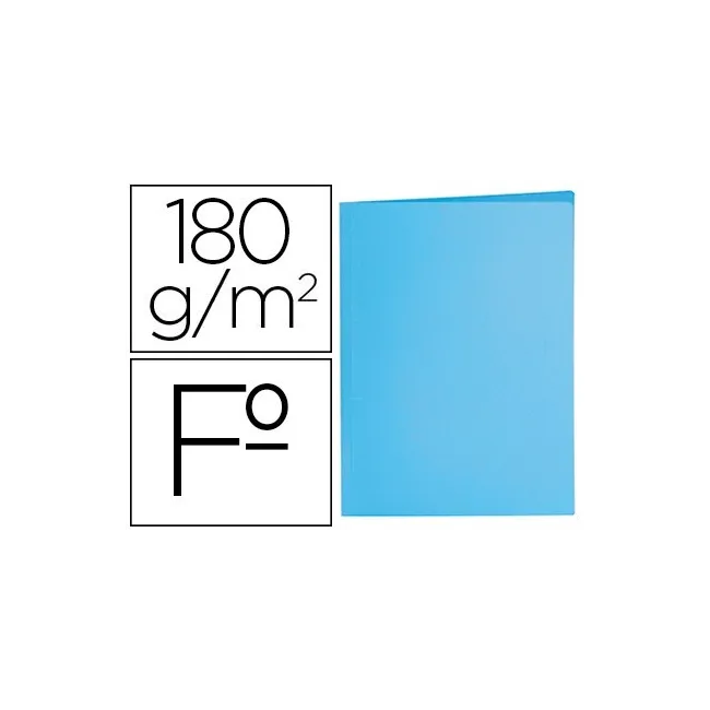 SUBCARPETA LIDERPAPEL FOLIO AZUL PASTEL 180G/M2