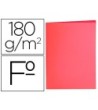 SUBCARPETA LIDERPAPEL FOLIO ROJO PASTEL 180G/M2