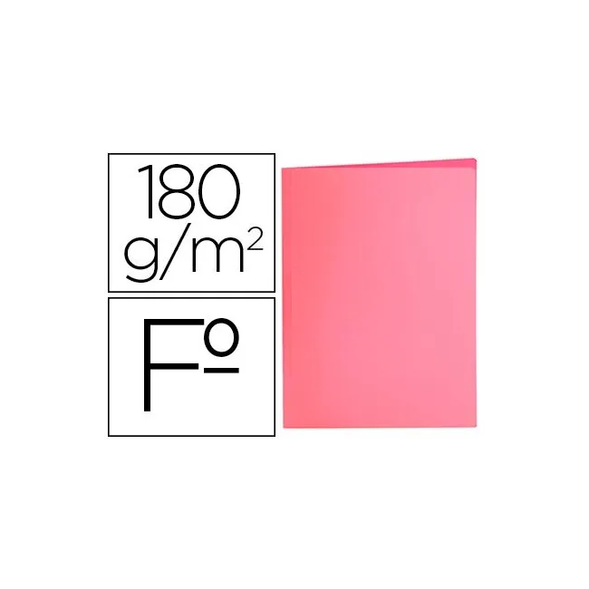 SUBCARPETA LIDERPAPEL FOLIO ROSA PASTEL 180G/M2