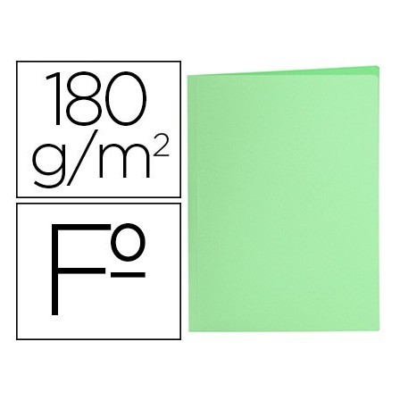 SUBCARPETA LIDERPAPEL FOLIO VERDE PASTEL 180G/M2