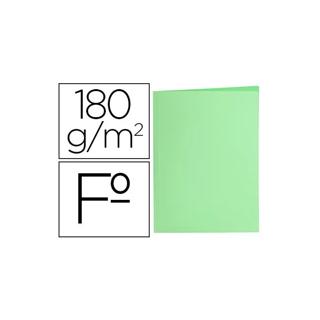 SUBCARPETA LIDERPAPEL FOLIO VERDE PASTEL 180G/M2