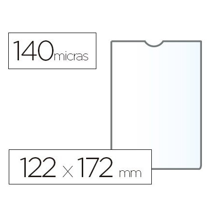 FUNDA PORTADOCUMENTO Q-CONNECTDIN A6 150 MICRAS PVC TRANSPARENTE CO...