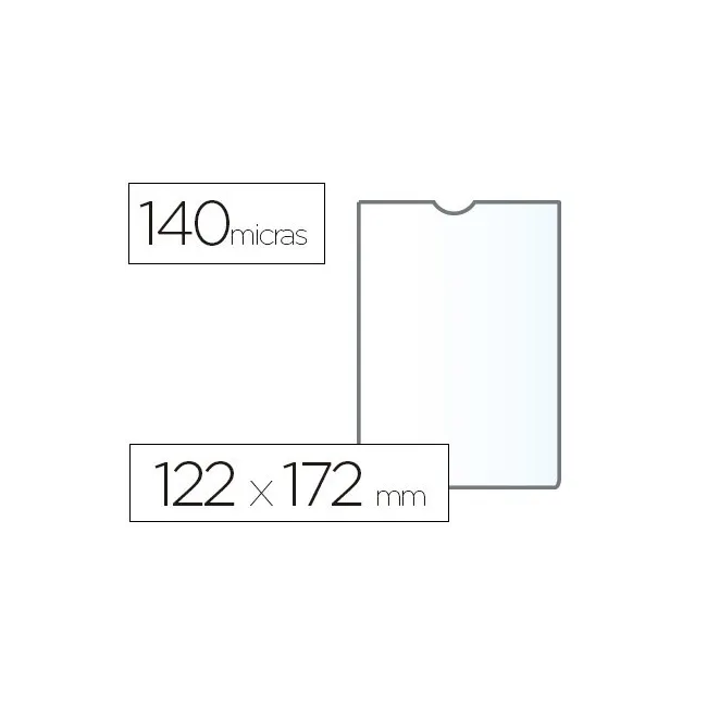 FUNDA PORTADOCUMENTO Q-CONNECTDIN A6 150 MICRAS PVC TRANSPARENTE CO...
