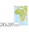 MAPA MUDO TEIDE COLOR DIN A4 AFRICA -FISICO