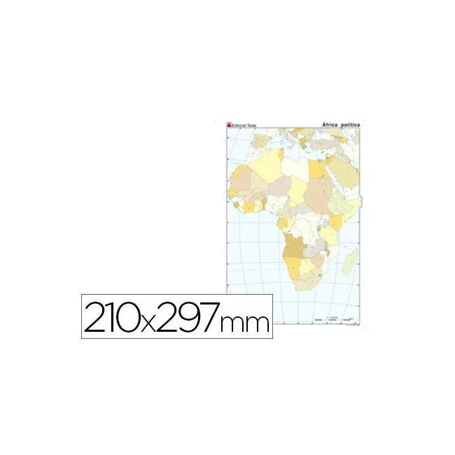 MAPA MUDO TEIDE COLOR DIN A4 AFRICA -POLITICO